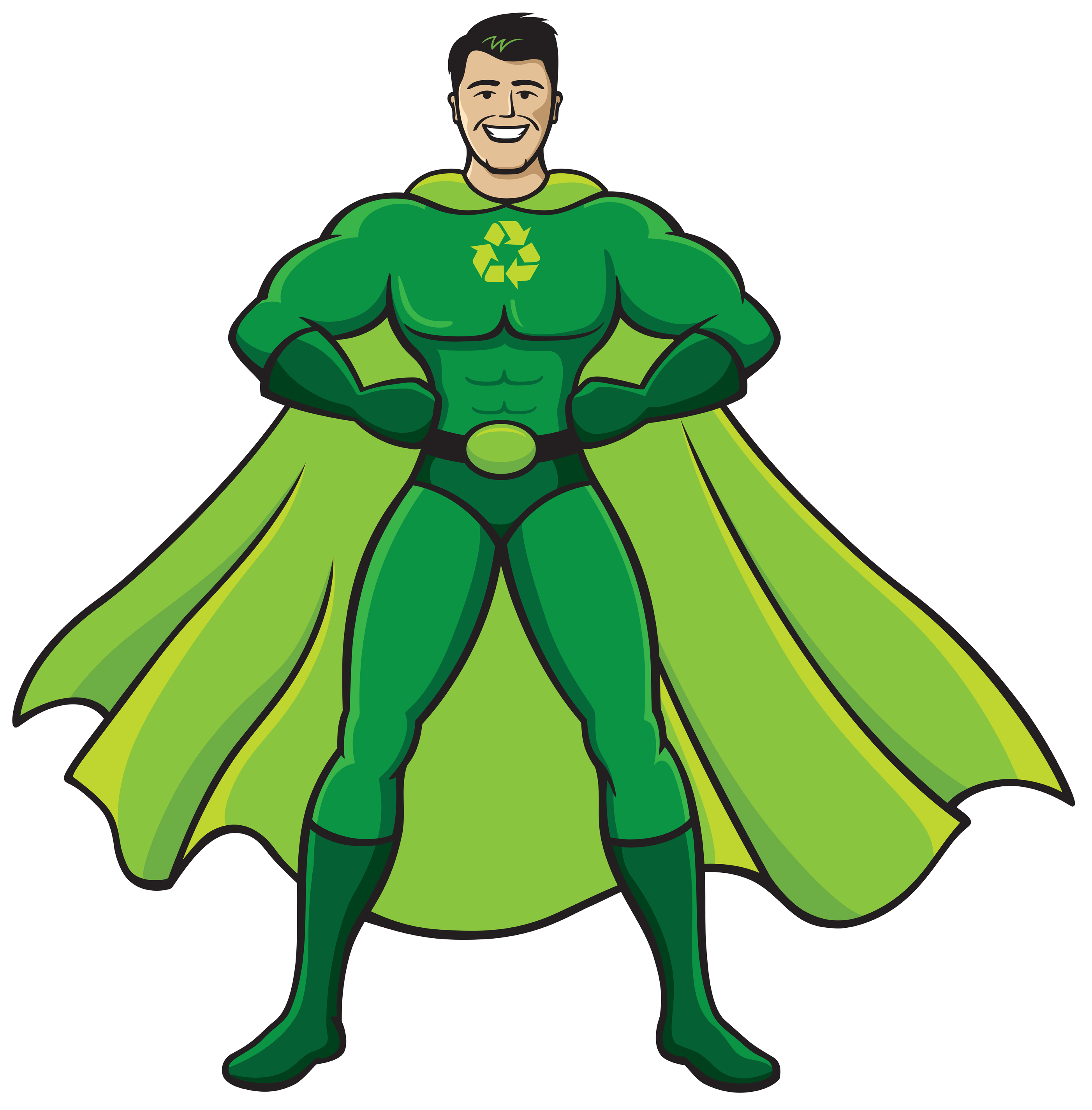 Recycling Man Superhero
